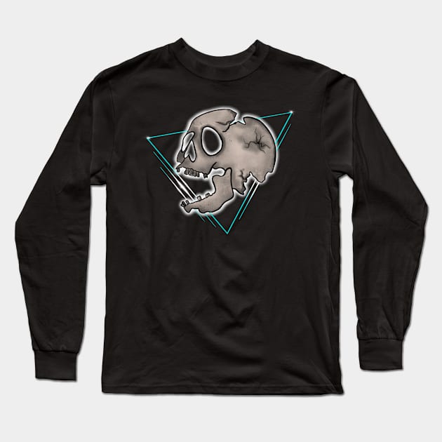 Neon skull Long Sleeve T-Shirt by drew.art